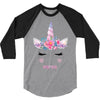 birthday unicorn family series mom 3/4 Sleeve Shirt