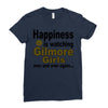 happiness is watching gilmore girls Ladies Fitted T-Shirt