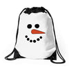 frosty snowman Drawstring Bags