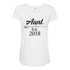 Aunt est.2018 Maternity Scoop Neck T-shirt