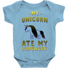 my unicorn ate my homework Baby Onesie
