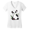 panda (2) Women's V-Neck T-Shirt