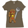 sad gingerbread Ladies Fitted T-Shirt