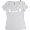 Look Me in The Eyes Women's Triblend Scoop T-shirt