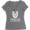 Trust Me i'm Doctor Women's Triblend Scoop T-shirt