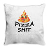 pizza shit Throw Pillow