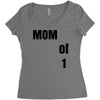 mom of 1 Women's Triblend Scoop T-shirt