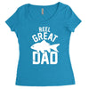 reel great dad Women's Triblend Scoop T-shirt