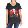 lung cancer awaneress Ladies Curvy T-Shirt