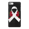 lung cancer white ribbon iPhone 7 Case
