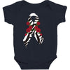 carcinoid cancer ribbon and rose Baby Bodysuit