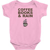 coffee books &amp; rain Baby Onesie