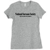 national sarcasm society funny t shirt college s 3xl Ladies Fitted T-Shirt