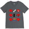 ls lesbian full heart V-Neck Tee