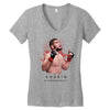 khabıb nurmagamedov painting Women's V-Neck T-Shirt