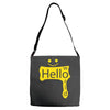 hello world Adjustable Strap Totes
