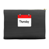 title of day of the week sunday thursday day of the week Accessory Pouches