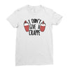 i don't give a crappe Ladies Fitted T-Shirt