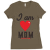 love mom Ladies Fitted T-Shirt