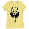 working panda Ladies Fitted T-Shirt