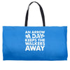 an arrow a day zombie dary Weekender Totes