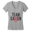 team damon salvatore Women's V-Neck T-Shirt