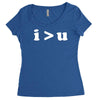 i  u i am greater than you Women's Triblend Scoop T-shirt