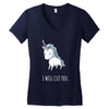 stabby the unicorn Women's V-Neck T-Shirt