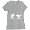 chicken fight Ladies Fitted T-Shirt
