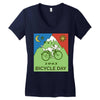 Bicycle Day t-shirt   1943 vintage (albert hofmann lsd) Women's V-Neck T-Shirt