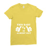 This Baby is Almost Out Ladies Fitted T-Shirt