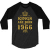 kings are born in 1966 3/4 Sleeve Shirt