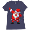 Santa Dabbing Ladies Fitted T-Shirt