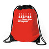 choose your weapon Drawstring Bags