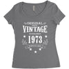 original parts vintage established 1973 perfectly aged Women's Triblend Scoop T-shirt