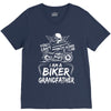 You Cant Scare Me I am Biker Grandfather V-Neck Tee