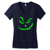 scary pumpkin halloween Women's V-Neck T-Shirt