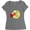 moon rocket Women's Triblend Scoop T-shirt