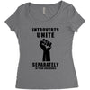 introverts unite separately in your own homes black Women's Triblend Scoop T-shirt