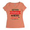 may your christmas be merry &amp; bright Women's Triblend Scoop T-shirt
