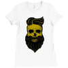 hipster skull Ladies Fitted T-Shirt