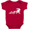 alien evolution   mens funny Baby Bodysuit
