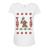 ugly sweater fight christmas t shirts Maternity Scoop Neck T-shirt