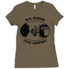 old school tech support Ladies Fitted T-Shirt