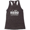 i am sher locked Racerback Tank