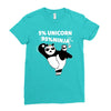 5 Percent Unicorn 95 Percent Ninja Ladies Fitted T-Shirt