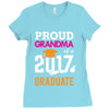 Class of 2017 Proud Grandma Graduation Ladies Fitted T-Shirt
