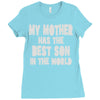 my mother has the best son in the world Ladies Fitted T-Shirt