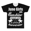 June Girls Are Sunshine Mixed With A Little Hurricane All Over Men's T-shirt