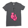 boxing gloves breast cancer Ladies Fitted T-Shirt